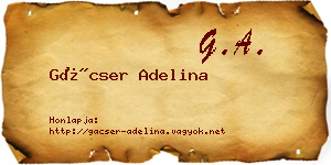 Gácser Adelina névjegykártya